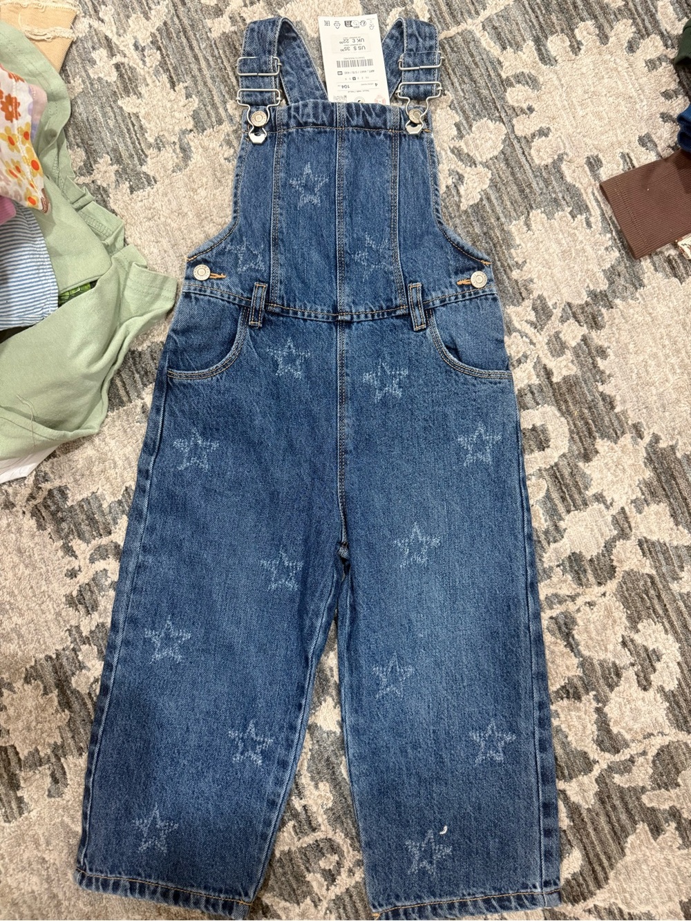 Zara girls denim overalls